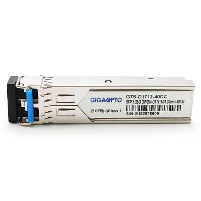 ماژول فرستنده گیرنده 1.25G SFP 100GHz 1000BASE-DWDM C17~C61 40km DOM Duplex LC SMF