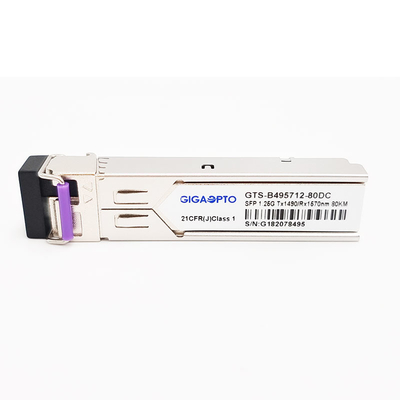 1.25G BiDi SFP 1000BASE-BX TX1490nm/RX1570nm 80km SMF DOM LC ماژول گیرنده