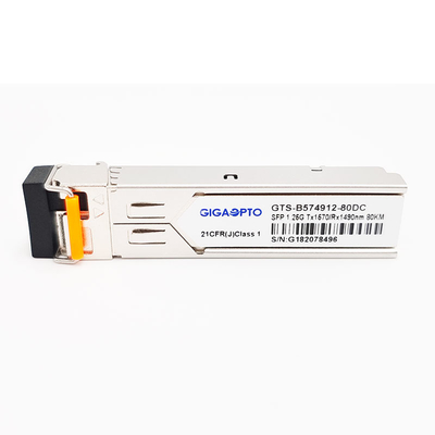 ماژول فرستنده گیرنده 1000BASE-BX 1.25G BiDi SFP TX1570nm/RX1490nm 80km LC SMF DOM