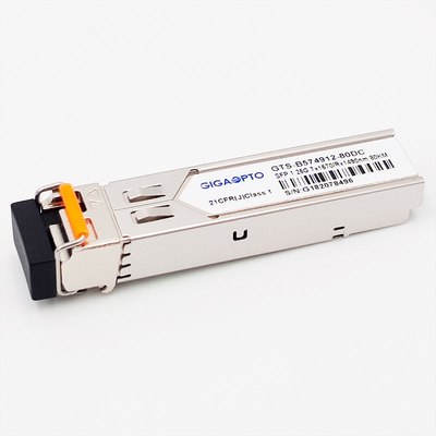 ماژول فرستنده گیرنده 1000BASE-BX 1.25G BiDi SFP TX1570nm/RX1490nm 80km LC SMF DOM
