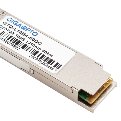 ماژول فرستنده نوری 100GBASE ZR4 QSFP28 80km 1310nm DOM Duplex LC SMF