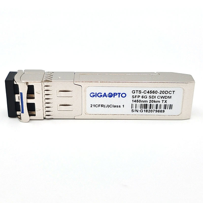 ماژول فرستنده تک 6G SDI 1270 نانومتر-1450 نانومتر CWDM 20 کیلومتر LC DOM MSA