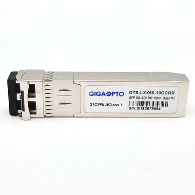 6G SDI SMPTE SFP PIN 10km SMF Duplex LC Dual Reciivers Modules Non-MSA