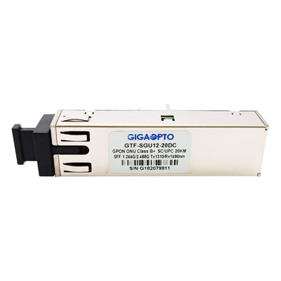 فرستنده گیرنده کلاس B GPON ONU SFF 2x10 SC UPC Recetacle Burst TX 1310nm 1.244G RX 1490nm 2.488G
