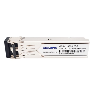 OC-3/STM-1 SR-0 155Mbps 1310nm MMF 2km ماژول فرستنده گیرنده SFP Duplex LC DOM