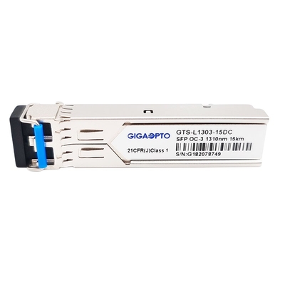 ماژول فرستنده گیرنده LC SMF DOM با سرعت 155 مگابیت در ثانیه SFP OC-3/STM-1 IR-1 15km 1310nm