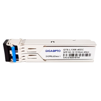 622Mbps OC-12/STM-4 LR-1 SFP 1310nm 40km SDH/SONET ماژول فرستنده گیرنده LC SMF DOM