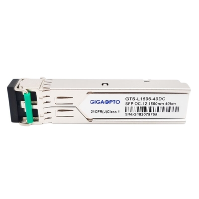 OC-12/STM-4 622Mbps 1550nm 40km فرستنده گیرنده SFP ماژول SMF DOM Duplex LC