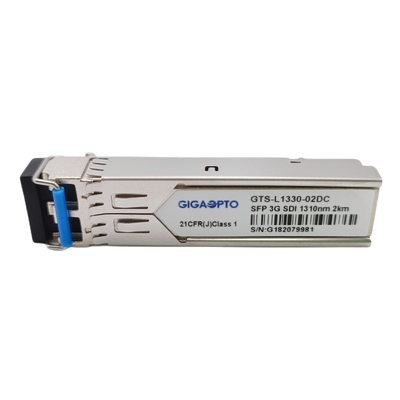 3G SDI SMPTE SFP 1310nm 2km ماژول های فرستنده گیرنده SMF Duplex LC DOM MSA Pinout با الگوهای پاتولوژیک ویدیویی