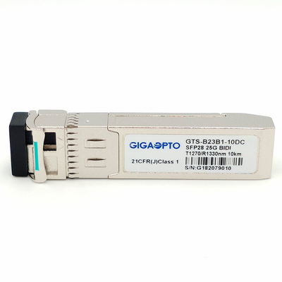 ماژول گیرنده نوری دو طرفه SFP28 10 کیلومتر LC DOM 1270nm-TX/1330nm-RX