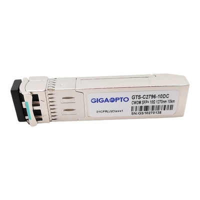 ماژول فرستنده و گیرنده نوری 10 گیگابیت بر ثانیه SFP+ CWDM LR 1270 1610 نانومتری SMF 10 کیلومتر LC DOM