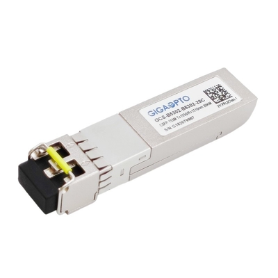 فرستنده و گیرنده نوری دوطرفه دو طرفه SFP 100 مگابیت بر ثانیه TX1550nm RX1310nm LC 20km DOM