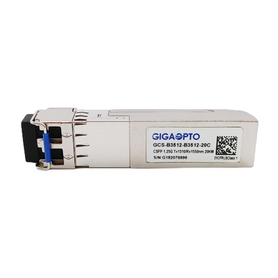 ماژول فرستنده گیرنده دوگانه 1G BIDI CSFP LX 1310nm TX 1550nm RX SMF 20km