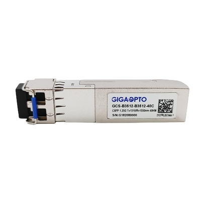 2 فیبر 1.244 گیگابیت بر ثانیه فشرده SFP BIDI 1310 نانومتر 1550 نانومتر SMF 40 کیلومتر LC DOM
