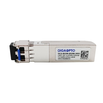 فرستنده گیرنده 10G کامپکت SFP+ دوگانه BIDI 20 کیلومتر LC DOM
