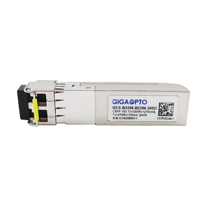 فرستنده گیرنده 10G کامپکت SFP+ دوگانه BIDI 20 کیلومتر LC DOM
