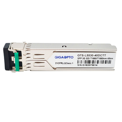 فرستنده دوگانه SD-SDI/HD-SDI/3G-SDI 1550 نانومتری 40 کیلومتری ماژول فیبر دوگانه بدون پینه MSA