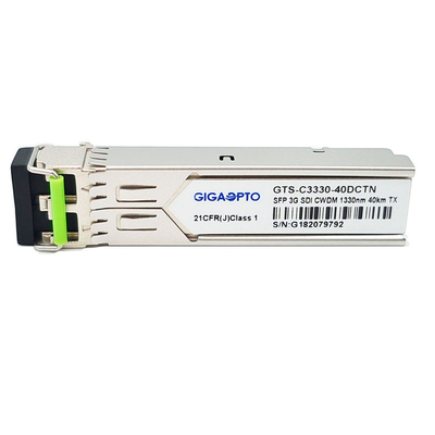 ماژول فرستنده تک 3G-SDI SFP CWDM 1270 نانومتر-1610 نانومتر 40 کیلومتر SMF LC DDM غیر MSA