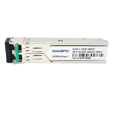 ماژول گیرنده فرستنده نوری SMPTE 3G-SDI SFP 1550 نانومتری 40 کیلومتری MSA DDMI
