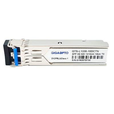 غیر MSA 3G SDI SFP Tx 1310nm 10km الگوهای پاتولوژیک ویدئو ماژول فرستنده تک DDM برای SD/HD/3G SDI