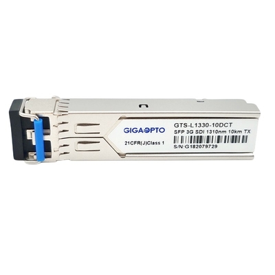 SD SDI 3G SDI SFP Video TX1310nm تک فرستنده نوری 10 کیلومتری LC DOM MSA برای SD HD 3G SDI