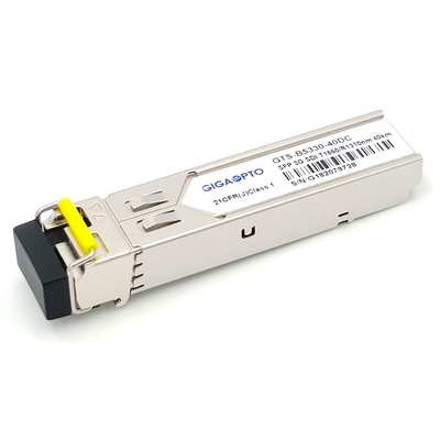 ماژول گیرنده فرستنده 3Gbps MSA SMPTE SFP BiDi TX1550nm RX1310nm 40km برای SD/HD/3G-SDI LC SMF DDM