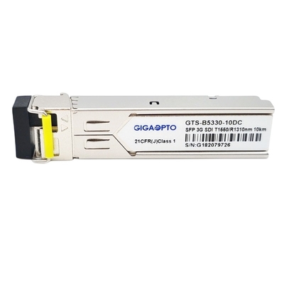 3Gb/S تک حالته BiDi SFP Module TX1550nm RX1310nm 10km الگوهای پاتولوژیک ویدئو ماژول فرستنده گیرنده DDM MSA