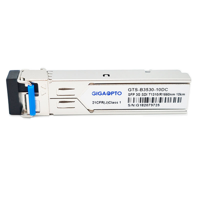 ماژول فرستنده گیرنده 10 کیلومتری MSA ویدئوی دیجیتال SFP BiDi 1310nm TX 1550nm برای SD/HD/3G-SDI