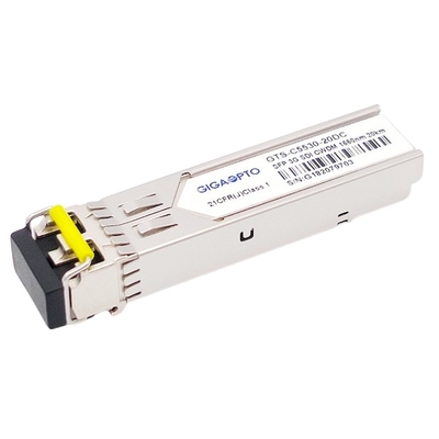 ماژول فرستنده گیرنده ویدئوی 3G SDI HD CWDM SFP 1270 ~ 1610 نانومتر کانال 20 کیلومتری LC DOM MSA Pin-Out