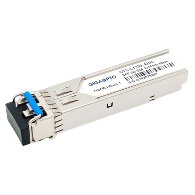 گیرنده فرستنده نوری MSA 3G SD HD 3G SDI SFP فرستنده 1310 نانومتری 40 کیلومتر پین پین DFB ماژول های گیرنده Dual LC DOM