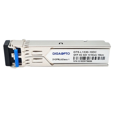 ماژول‌های فرستنده گیرنده SMF 3G SDI SMPTE SFP 1310nm 10km Pinout Duplex LC DOM MSA