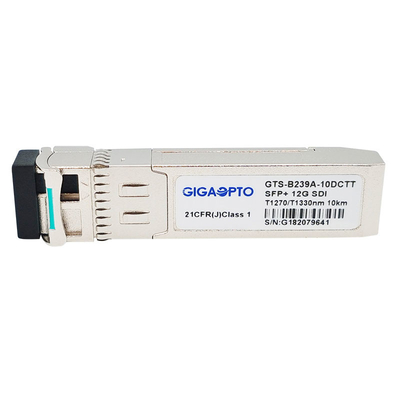 ماژول فرستنده اپتیکال دوگانه فرستنده 12G SDI SFP+ BiDi Video SFP 1270nm TX1 1330nm TX2