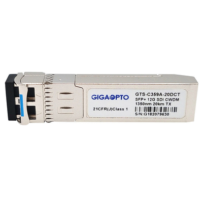 فرستنده 12G SDI CWDM SFP+ Tx 1270~1450nm فرستنده DFB 20KM LC DOM MSA Pinout