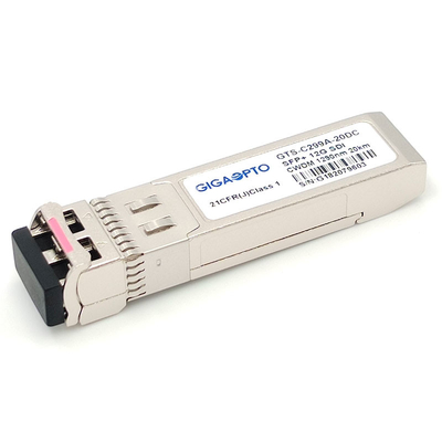 فرستنده و گیرنده نوری ویدئوی دیجیتال 12G SDI CWDM 1270 ~ 1450 نانومتر 20 کیلومتر دوبلکس LC تک حالت فیبر MSA