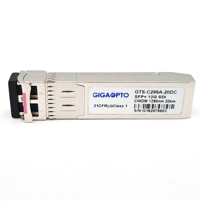 فرستنده و گیرنده نوری ویدئوی دیجیتال 12G SDI CWDM 1270 ~ 1450 نانومتر 20 کیلومتر دوبلکس LC تک حالت فیبر MSA