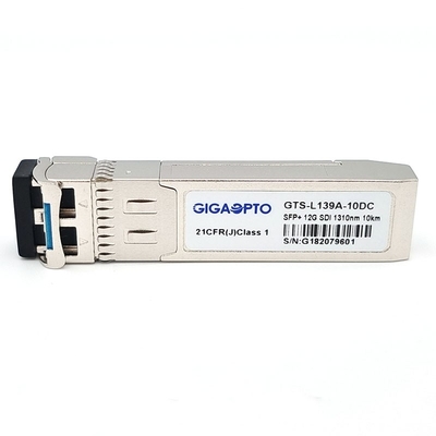 12G SDI SMPTE الگوی آسیب شناسی ویدئویی 1310 نانومتری 10 کیلومتر DDM SFP+ LC SMF MSA ماژول فرستنده گیرنده HD/SD-SDI