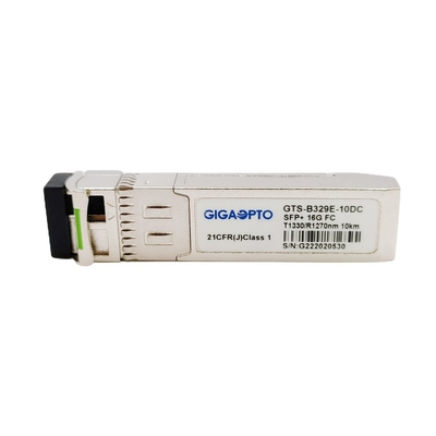 ماژول کانال فیبر OEM 16G SFP+ BiDi TX1330 RX1270nm ماژول گیرنده نوری LC 10km