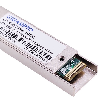 گیرنده نوری دو طرفه 10GBASE-BX XFP 1270 نانومتری / 1330 نانومتری LC DOM 10 کیلومتری