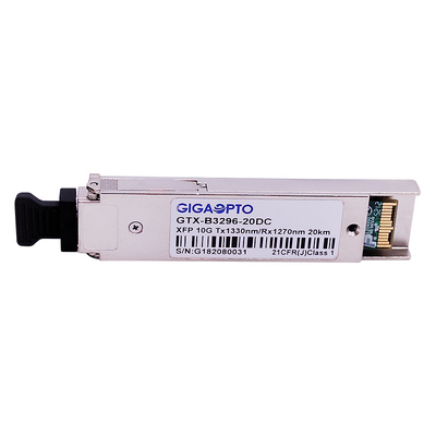 ماژول فرستنده گیرنده نوری LC DOM 10 گیگابیت بر ثانیه BIDI XFP ELR 1270 نانومتر / 1330 نانومتر 20 کیلومتر