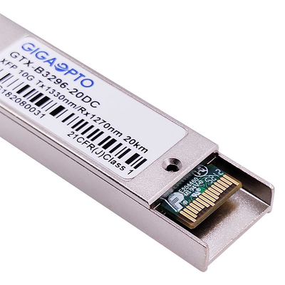 ماژول فرستنده گیرنده نوری LC DOM 10 گیگابیت بر ثانیه BIDI XFP ELR 1270 نانومتر / 1330 نانومتر 20 کیلومتر