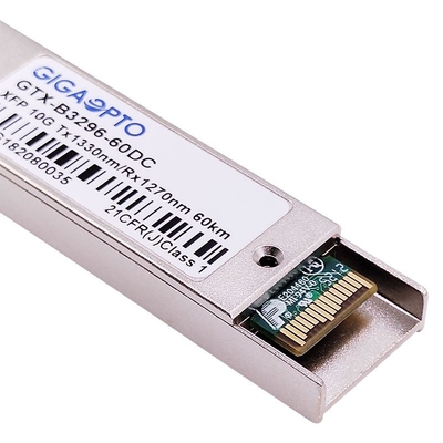 ماژول فرستنده گیرنده فیبر اترنت 10 گیگابیت بر ثانیه XFP WDM ER60 1330 نانومتر / 1270 نانومتر 60 کیلومتر DOM