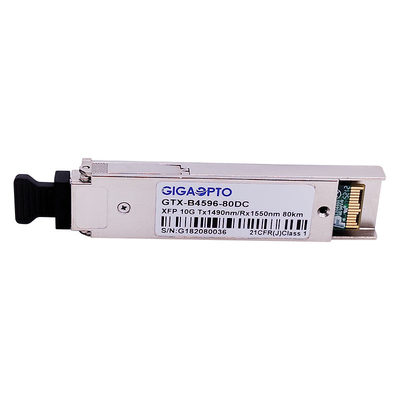 ماژول فرستنده گیرنده فیبر دو جهته WDM XFP ZR 10 گیگابیت بر ثانیه 1490 نانومتر 1550 نانومتر 80 کیلومتر DOM