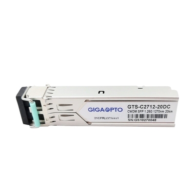 فرستنده گیرنده 1270-1610nm 1000BASE-CWDM SFP SMF 20km برای Cisco CWDM-SFP-xxxx-20