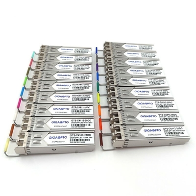 فرستنده گیرنده 1270-1610nm 1000BASE-CWDM SFP SMF 20km برای Cisco CWDM-SFP-xxxx-20