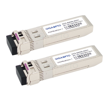 فرستنده گیرنده 10 گیگابیت بر ثانیه سیسکو سازگار 1490 نانومتری TX / 1550 نانومتری SFP-10G-BX80U