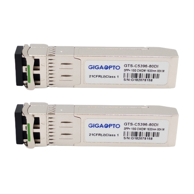 فرستنده و گیرنده فیبر سیسکو 1530 نانومتری CWDM 80 کیلومتر برای SMF CWDM-SFP10G-xx