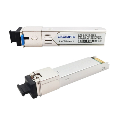 فرستنده گیرنده 1000BASE-PX20 ماژول SC 20km EPON ONU SFP برای FTTX