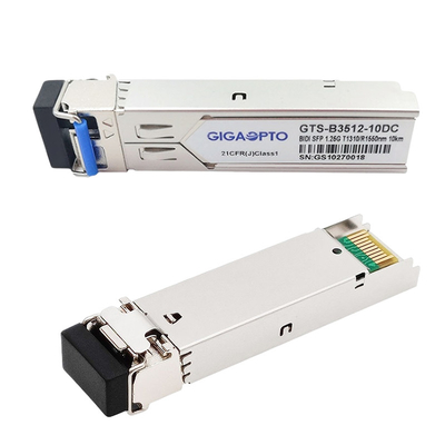 T1310nm / R1550nm Cisco GLC-BX-10U سازگار با فرستنده گیرنده SFP BIDI 10 کیلومتر