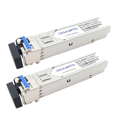 T1310nm / R1550nm Cisco GLC-BX-10U سازگار با فرستنده گیرنده SFP BIDI 10 کیلومتر