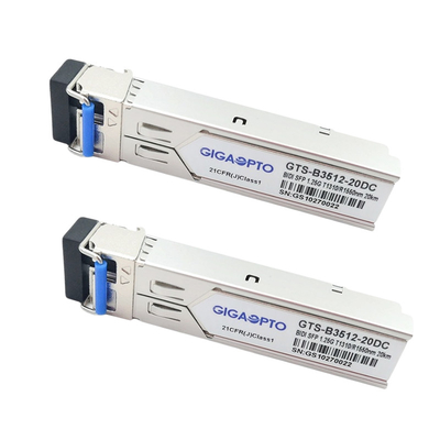 ماژول فرستنده گیرنده SFP سازگار 1000BASE-BX Cisco GLC-BX-20U TX1310nm RX1550nm 20km